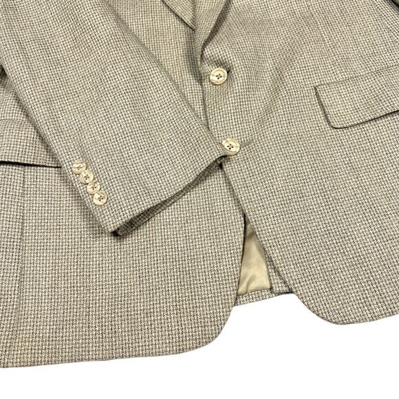 Hart Schaffner & Marx Suit Jacket Tan Two-Button Long Sleeve Sport Coat Men' 42S - Picture 13 of 14